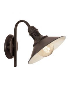Bruine landelijke wandlamp metaal, Jalysha