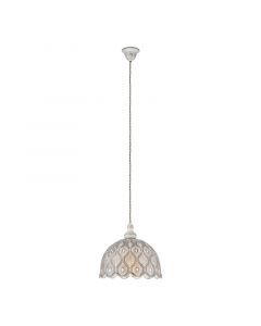 Witte oosterse hanglamp staal, Abdelrahman