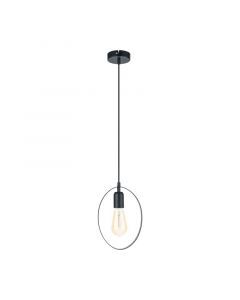 Zwarte retro hanglamp metaal, Aida