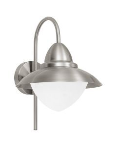 Zilveren klassieke buitenlamp glas, Elayza, IP44