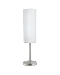 Nikkelen tafellamp glas, Ciuda, met schakelaar