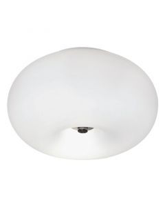 Nikkelen design plafonnière glas, Skyler