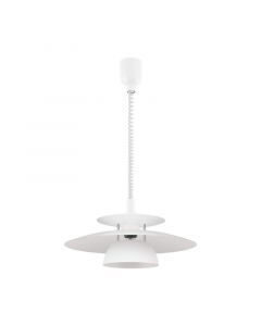 Witte design hanglamp staal, Lariana