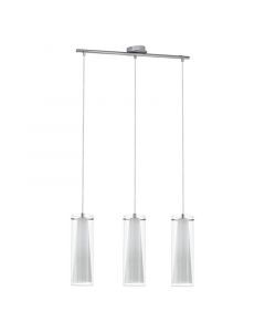 Chromen moderne hanglamp glas, Barceno