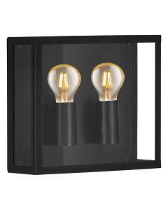 Zwarte moderne buitenlamp aluminium, Alihan, IP44