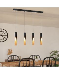 Bruine moderne hanglamp aluminium, Aloysius
