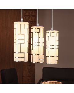 Witte moderne hanglamp glas, Cadore