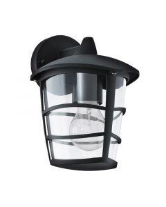 Zwarte moderne buitenlamp kunststof, Inas, IP44