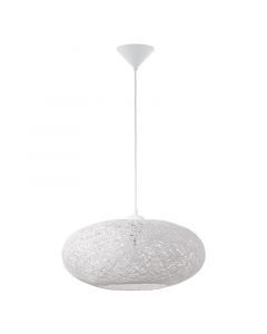 Witte design hanglamp kunststof, Hero