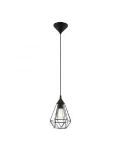 Zwarte industriële hanglamp metaal, Costel