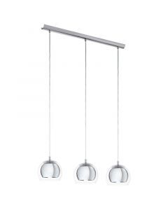 Chromen design hanglamp glas, Iroma