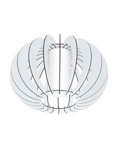 Witte landelijke plafondlamp hout, Kiran