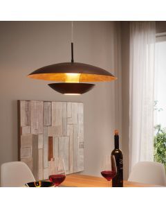 Bruine moderne hanglamp metaal, Ashish