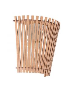 Bruine landelijke wandlamp hout, Berry