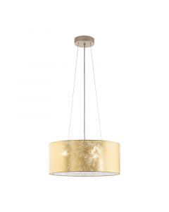 Beige moderne hanglamp stof, Megan