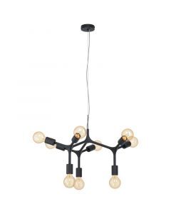 Zwarte moderne hanglamp staal, Anjana