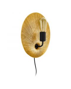 Gouden moderne wandlamp, Paschalis, kunststof