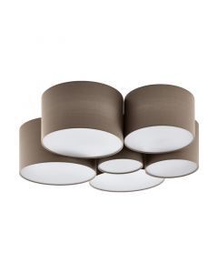 Witte moderne plafonniere, Regina, staal