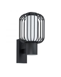 Zwarte moderne buitenlamp, Latife, staal, IP44
