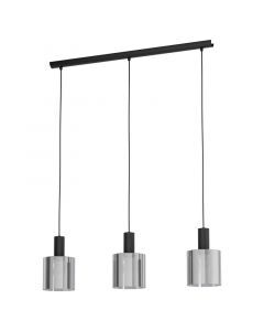 Moderne hanglamp rookglas, Paulina