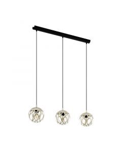 Grijze moderne hanglamp staal, Eveliene