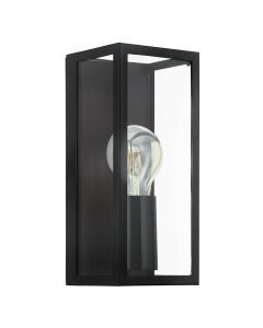 Zwarte moderne badkamer wandlamp glas, Amadou, IP44