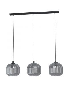 Zwarte retro hanglamp glas, Elvera