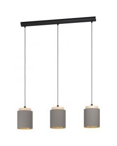 Houten hanglamp bruin, Gabi