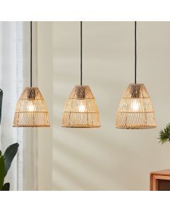 Houten hanglamp bruin, Wilfried