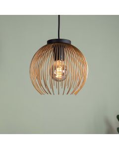 Gouden industriële hanglamp aluminium, Keimpe