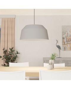 Grijze landelijke hanglamp aluminium, Teddie