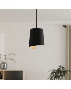 Zwarte landelijke hanglamp aluminium, Vincenzo