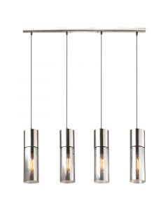 Design hanglamp Xena, nikkel, glas