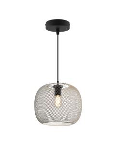 Grijze hanglamp Emado, metaal, industrieel