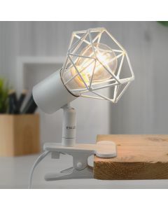 Witte klemspot Jaylano, metaal, industrieel