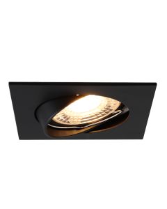 Aluminium inbouwspot zwart, Sabien