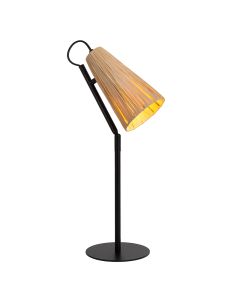 Rotan tafellamp bruin, Bensen, met schakelaar