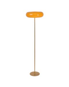 Taupe vloerlamp retro, Sentino, met schakelaar