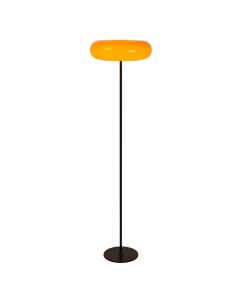 Oranje vloerlamp retro, Sentino, met schakelaar