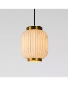 Witte hanglamp Gosse, steen