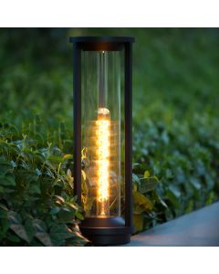 Zwarte buitenlamp Cadix, aluminium