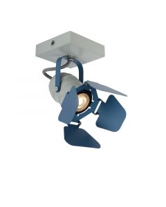 Blauwe kinder plafondlamp Picto, metaal