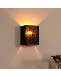 Bamboe wandlamp zwart, Tagalog