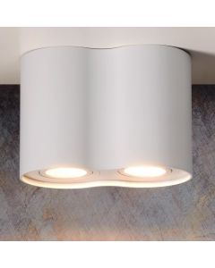 Witte plafondspot Tube, Ovaal