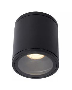 Zwarte plafondspot Aven, aluminium, IP65