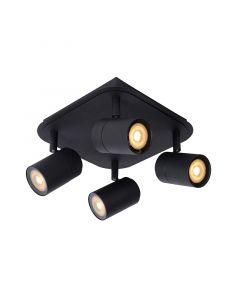 Zwarte moderne plafondlamp, Lennert, metaal, IP44