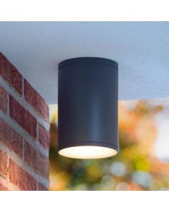 Ronde Tubix plafondlamp outdoor - Antraciet
