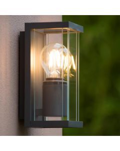 Antraciete buitenlamp Claire, glas