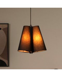 Zwarte hanglamp stof, Gregory