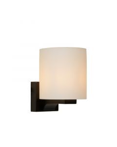 Zwarte wandlamp Jenno, glas, IP44